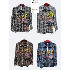 Сорочка жіноча ZY735-1 blue р.XL-5XL "BASE" недорого оптом від прямого постачальника