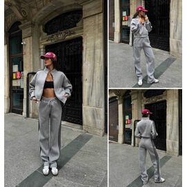 Костюм спортивний жіночий LR949 grey р.S-L "Lora" недорого оптом від прямого постачальника