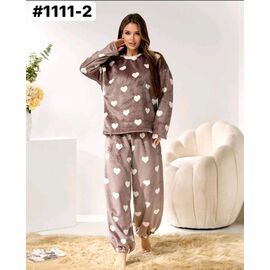 Костюм жіночий теплий 1111-2 brown р.44-58 "HOME STYLE" недорого оптом від прямого постачальника