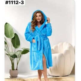 Халат жіночий теплий 1112-3 l.blue р.46-58 "HOME STYLE" недорого оптом від прямого постачальника