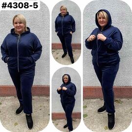Костюм спортивний жіночий 4308-5 navy р.54-58 "HOME STYLE" недорого оптом від прямого постачальника