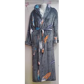 Халат жіночий теплий RL938 grey р.XL-3XL "HOME STYLE" недорого оптом від прямого постачальника