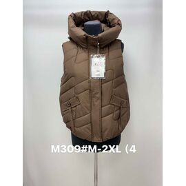Жилетка жіноча M309 brown р.M-2XL "Jacket" недорого оптом від прямого постачальника