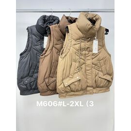 Жилетка жіноча M606 beige р.L-2XL "Jacket" недорого оптом від прямого постачальника