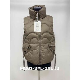 Жилетка жіноча M801 khaki р.L-2XL "Jacket" недорого оптом від прямого постачальника