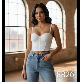 Корсет жіночий 8826 white р.34-38 "Met&March" недорого оптом від прямого постачальника