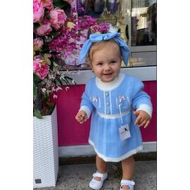 Фотография Платье тёплое женское 359 l.blue р.90-130 "Yalisi" недорого оптом от прямого поставщика