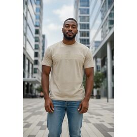 Футболка чоловіча 26016 beige р.M-3XL "2BRO" недорого оптом від прямого постачальника