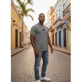 Футболка чоловіча 26079 grey р.M-3XL "2BRO" недорого оптом від прямого постачальника
