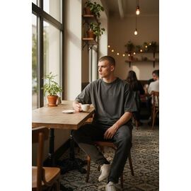 Футболка чоловіча 80426 khaki р.M-2XL "2BRO" недорого оптом від прямого постачальника