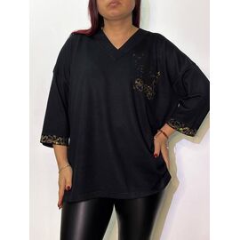 Туніка жіноча 2025-12 black р.52-58 "Kosta" недорого оптом від прямого постачальника