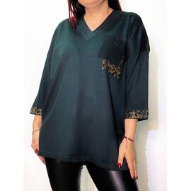 Туніка жіноча 2025-12 green р.52-58 "Kosta" недорого оптом від прямого постачальника