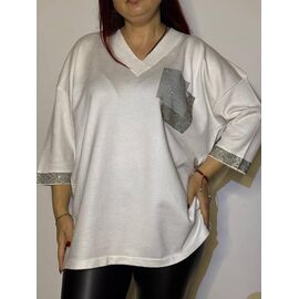 Туніка жіноча 2025-12 white р.52-58 "Kosta" недорого оптом від прямого постачальника