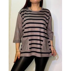 Туніка жіноча 2876 brown р.50-54 "Kosta" недорого оптом від прямого постачальника