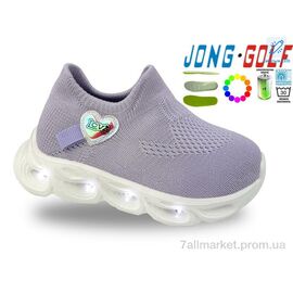Фотография Кроссовки детские модные Весна/осень A11729-32 LED (8 пар р.20-27) "Jong Golf" недорого оптом от прямого поставщика
