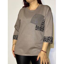 Туніка жіноча 3311 brown р.46-52 "Kosta" недорого оптом від прямого постачальника