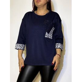 Туніка жіноча 3311 navy р.46-52 "Kosta" недорого оптом від прямого постачальника