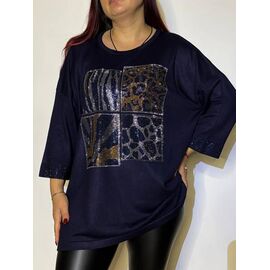 Туніка жіноча 7725-47 navy р.52-58 "Kosta" недорого оптом від прямого постачальника