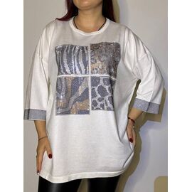 Туніка жіноча 7725-47 white р.52-58 "Kosta" недорого оптом від прямого постачальника