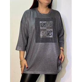 Туніка жіноча 7725-48 grey р.52-58 "Kosta" недорого оптом від прямого постачальника