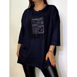 Туніка жіноча 7725-48 navy р.52-58 "Kosta" недорого оптом від прямого постачальника