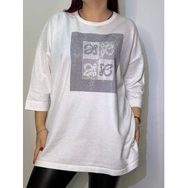 Туніка жіноча 7725-48 white р.52-58 "Kosta" недорого оптом від прямого постачальника