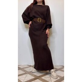 Костюм жіночий A0601 d.brown р.44-48 "Kosta" недорого оптом від прямого постачальника