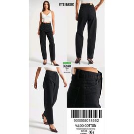 Джинси жіночі 3240-1W5-1 black р.32-36 "Jeans Style" недорого оптом від прямого постачальника