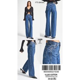 Джинси жіночі 2499-1W5-5 blue р.34-42 "Jeans Style" недорого оптом від прямого постачальника