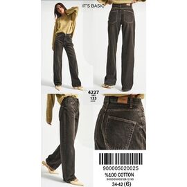 Джинси жіночі 4227-2W5-133 khaki р.34-42 "Jeans Style" недорого оптом від прямого постачальника