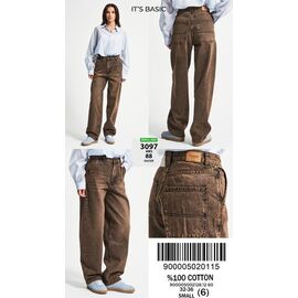 Джинси жіночі 3097-4W5-88 brown р.32-36 "Jeans Style" недорого оптом від прямого постачальника