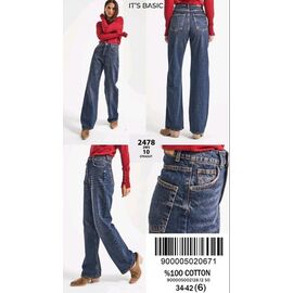 Джинси жіночі 2478-2W5-10 blue р.34-42 "Jeans Style" недорого оптом від прямого постачальника