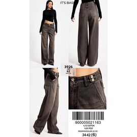 Джинси жіночі 3926-2W5-62 brown р.34-42 "Jeans Style" недорого оптом від прямого постачальника
