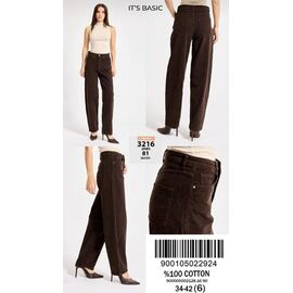Джинси жіночі 3216-29W5-81 brown р.34-42 "Jeans Style" недорого оптом від прямого постачальника