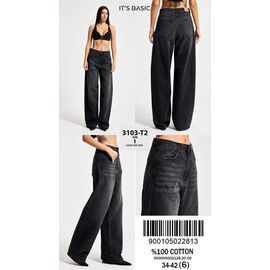 Джинси жіночі 3103T-2S6-1 black р.34-42 "Jeans Style" недорого оптом від прямого постачальника
