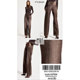 Джинси жіночі 4675T-2W5-16 brown р.34-42 "Jeans Style" недорого оптом від прямого постачальника
