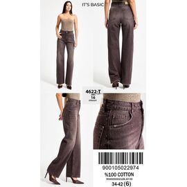 Джинси жіночі 4622T-2W5-16 brown р.34-42 "Jeans Style" недорого оптом від прямого постачальника