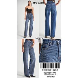 Джинси жіночі 2478T-3-2S5-5 blue р.34-40 "Jeans Style" недорого оптом від прямого постачальника