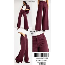 Джинси жіночі 4458T-6W5-122 wine р.34-42 "Jeans Style" недорого оптом від прямого постачальника