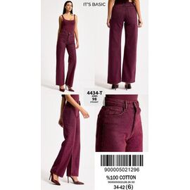 Джинси жіночі 4434T-20W5-98 wine р.34-42 "Jeans Style" недорого оптом від прямого постачальника