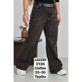 Фотография Джинсы женские 2136 brown р.25-30 "Ruxa" недорого оптом от прямого поставщика