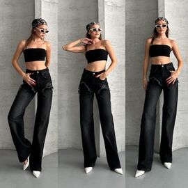 Джинси жіночі 1772 black р.34-40 "Ruxa" недорого оптом від прямого постачальника