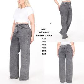 Джинси жіночі 4667 l.grey р.42-52 "Ruxa" недорого оптом від прямого постачальника