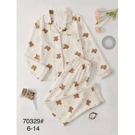 Фотография Пижама детская на девочку размеры 6-14 "FLOWER" недорого от прямого поставщика