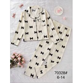 Фотография Пижама детская на девочку размеры 6-14 "FLOWER" недорого от прямого поставщика