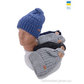 Фотография Шапка детская Зима 2112 mix флис (5 шт. р.сетка 52-54) "Red Hat" недорого оптом от прямого поставщика