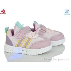 Фотография Кроссовки детские модные Весна/осень HY603-1F LED (8 пар р.21-26) "KIMBOO" недорого оптом от прямого поставщика