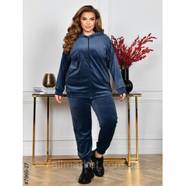 Спортивний костюм жіночий на блискавці велюр супербатал 54-56,56-58,58-60 (2кв) "NOWEMBER"
