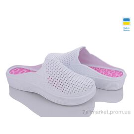 Фотография Шлепки женские облегченные Лето Сабо Ж білий (8 пар р.36-41) "Golden Lion" недорого оптом от прямого поставщика