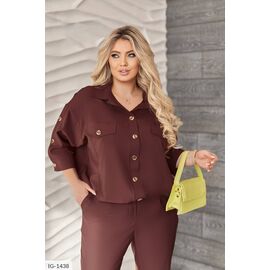 Костюм жіночий джинсовий великі розміри р.54-56;58-60;62-64;50-52 "LETTI" купити недорого від прямого постачальника